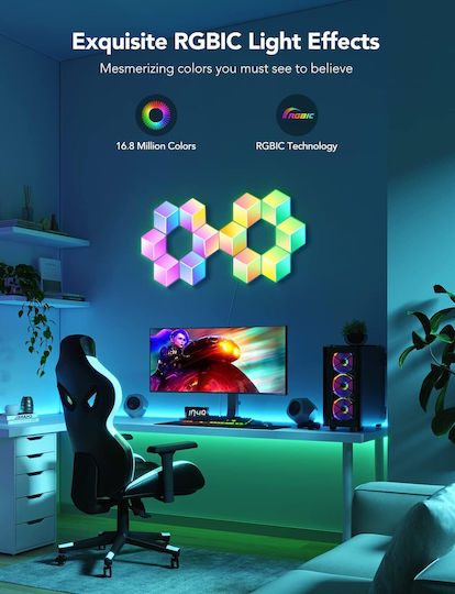 Govee Panouri de Lumină Hexa Pro pentru Perete Gaming 10buc H6066