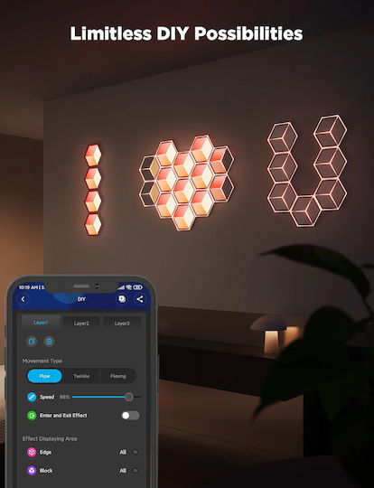 Govee Gaming Wall Glide Hexa Ultra Light Panels 7pcs Eu H606a