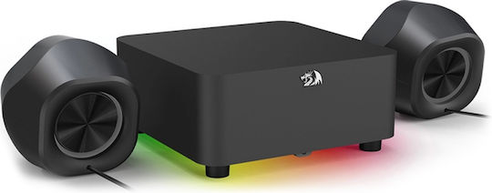 Redragon GS590 Pro Ασύρματα Ηχεία Υπολογιστή 2.1 με RGB Φωτισμό και Bluetooth σε Μαύρο Χρώμα