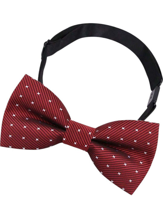Papion Modern Formal cu Stele & Clasp Reglabil Inteligent Bordeaux