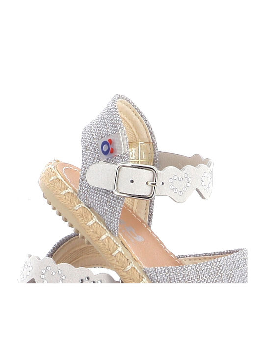 Espadrile pentru copii fată Conguitos culoare argintie Ossh145076s