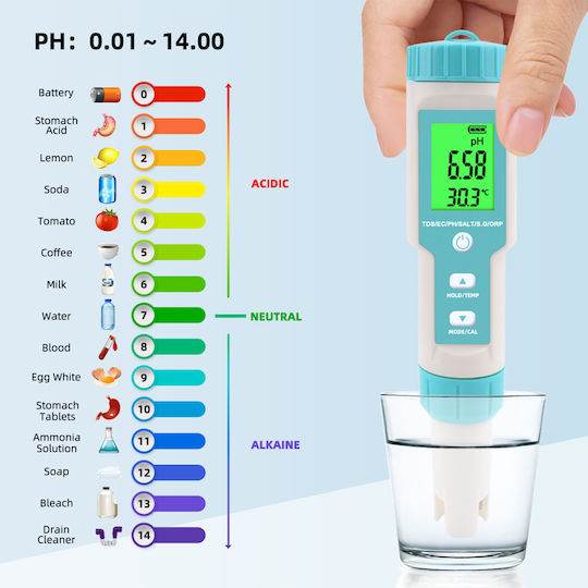 Noyafa Nf-c600 Digital 7 In 1 Ph Tds Ec Salt S G Temp Meter Acidi