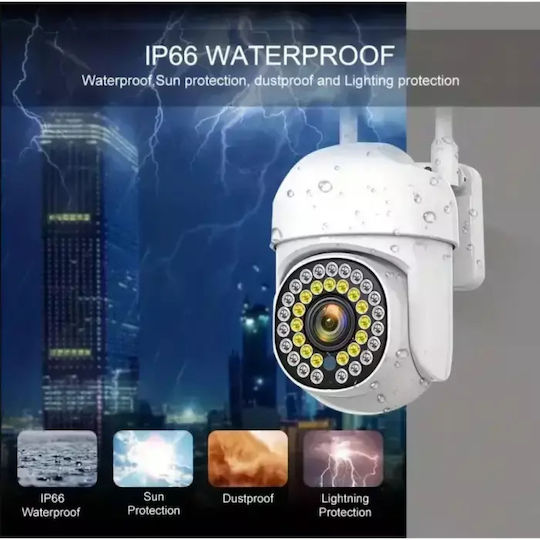 Jortan Jortan IP Surveillance Camera Wi-Fi Full HD 1080p Waterproof with Two-Way Communication and Lens 3.6mm
