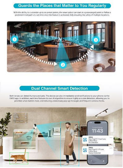 Dahua H5D-5F IP Surveillance Camera Wi-Fi Full HD+ 5MP with Two-Way Communication and Lens 3.6mm