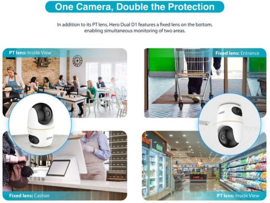 Dahua H5D-5F IP Surveillance Camera Wi-Fi Full HD+ 5MP with Two-Way Communication and Lens 3.6mm
