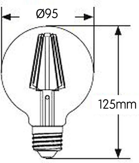 Geyer Λάμπα LED 6W για Ντουί E27 και Σχήμα G95 Φυσικό Λευκό 700lm