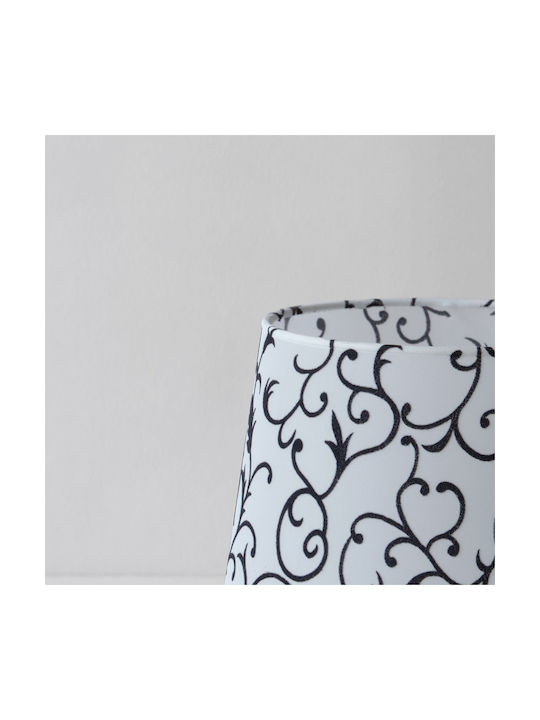 Veis Fabric Table Lamp for Socket E14 with Shade and White Base