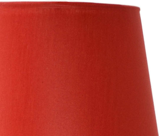 Veis Fabric Table Lamp for Socket E14 with Red Shade and Black Base