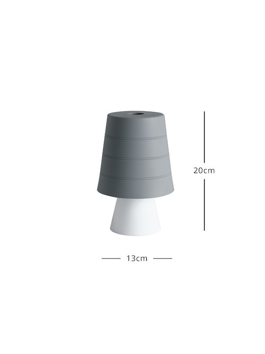 Fan Europe Plastic Table Lamp for Socket E14 with White Shade and Base