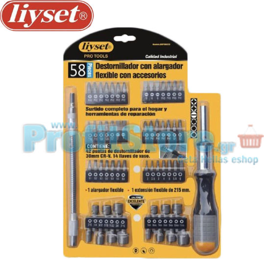 Liyset Screwdriver with 58 Interchangeable Tips