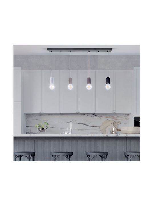 Home Lighting Iris SE 149 Adjustable Pendant Light Black with Socket E27 5cm