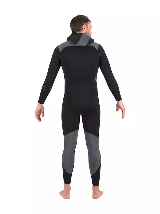 Mares Dual Full Wetsuit Double-Lined with Zip Black 5mm