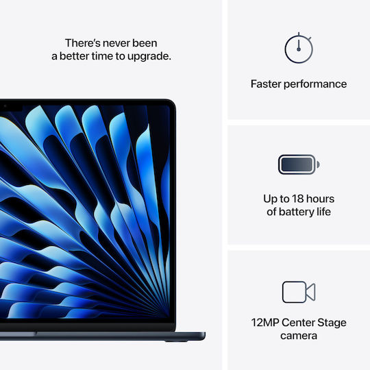 Apple MacBook Air 15.3" IPS Retina Display (M4-10-Core/16GB/512GB SSD/10-Core GPU) with 35W Charger (Dual Port) Midnight (International English Keyboard)
