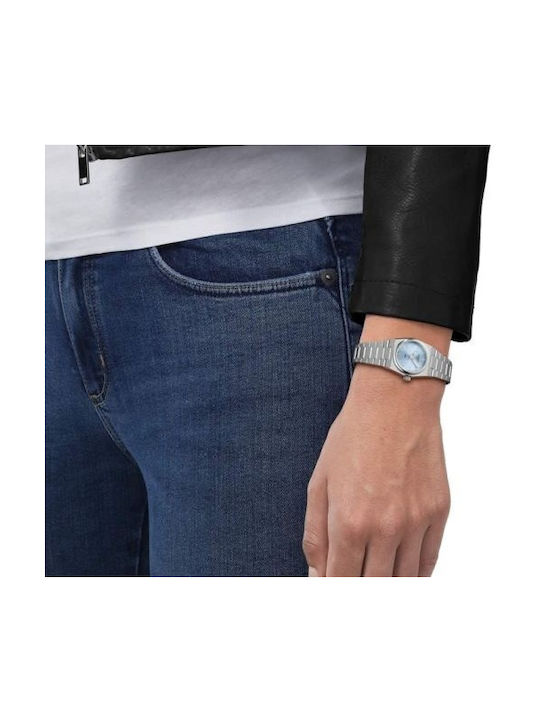 Tissot Γυναικείο Ρολόι 25mm Μπαταρίας με Ασημί Μεταλλικό Μπρασελέ