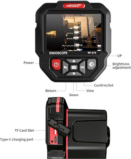 Noyafa Nf-615 Handheld Hd Endoscope Camera Ips Screen Flex