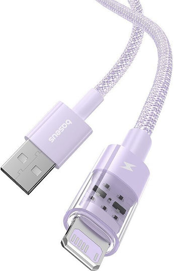 Baseus Gem Regular USB-A la Cablu Lightning 20W Violet 1m (P10373003511-00)