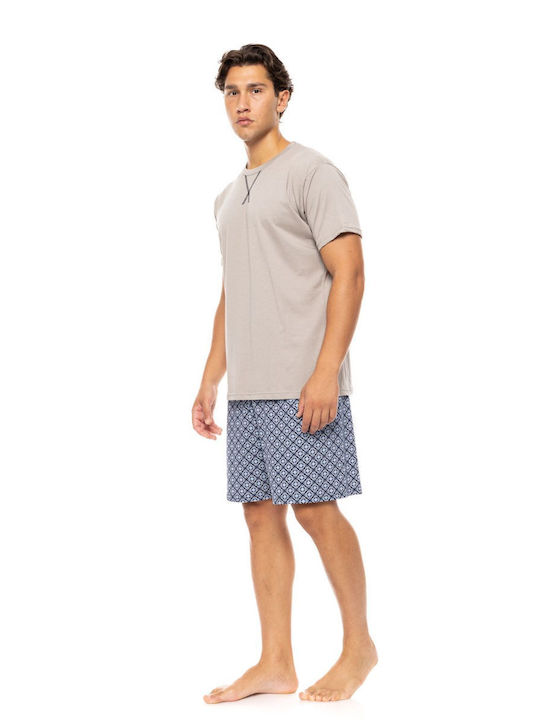 Ulisse Καλοκαιρινή Ανδρική Πιτζάμα Navy, Sand