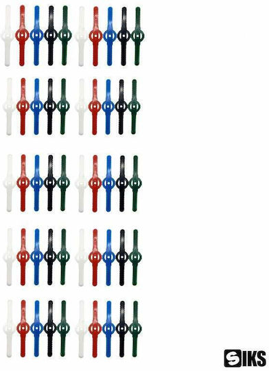 Set 50 Siks Replacement Blades Trimmer Brush Cutter Durable Plastic Premium Quality Ideal Fast Efficient Cutting Multicolored