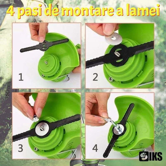 Set 10 Siks Replacement Blades Trimmer Brush Cutter Durable Plastic Premium Quality Ideal Fast Efficient Cutting Multicolored