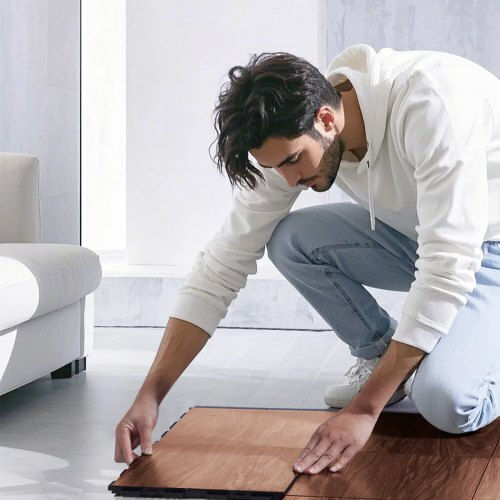 Vevor Δάπεδα Παζλ Γυμναστηρίου Καφέ 52τμχ