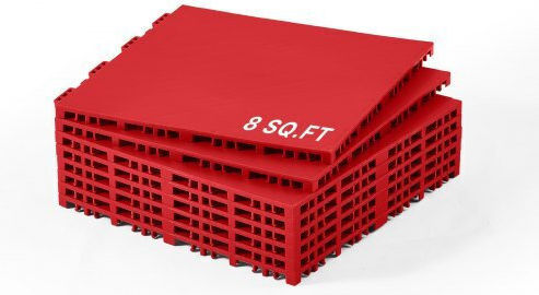 Vevor Boden Puzzle Fitnessstudio Rot 8Stück