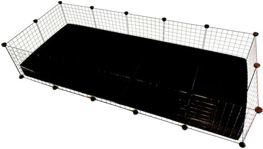 C&C C&C Modular Rodents Cage Enclosure for Rabbits Black 180x75x37cm
