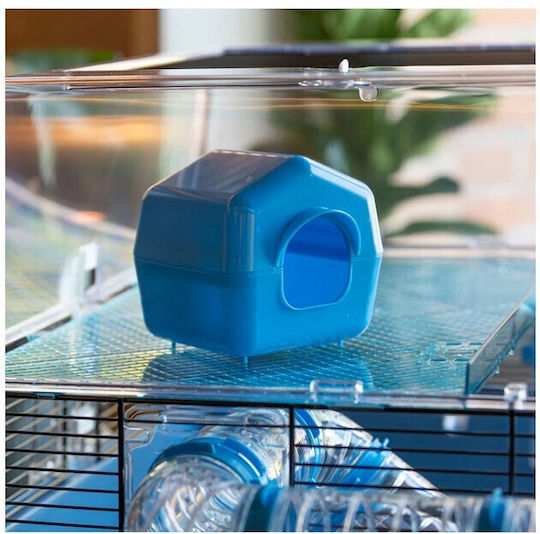 Ferplast Duna Fun Cușcă pentru Rozătoare Cusca pentru hamsteri cu acoperiș deschis albastru 71.5x46x41cm
