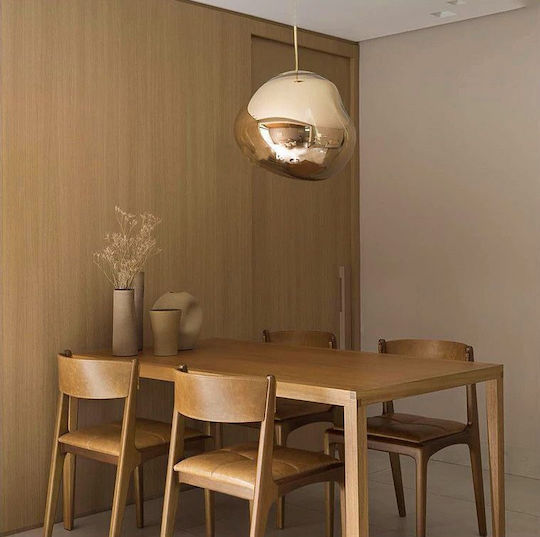 App331-1cp Gold Glass Ceiling Light Fixture