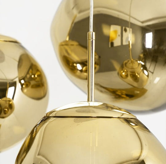 App331-1cp Gold Glass Ceiling Light Fixture