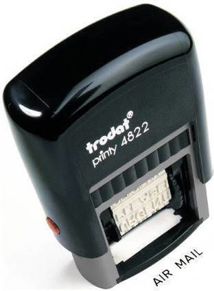 Trodat Rectangular Self-Inking Stamp Multiple Titles in Greek Language and Black Ink