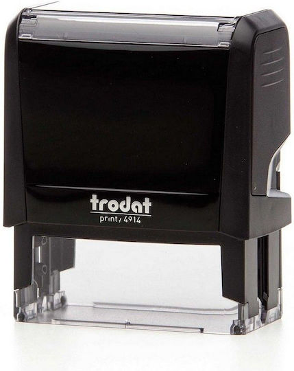 Trodat Printy Rectangular Self-Inking Text Stamp with Black Ink