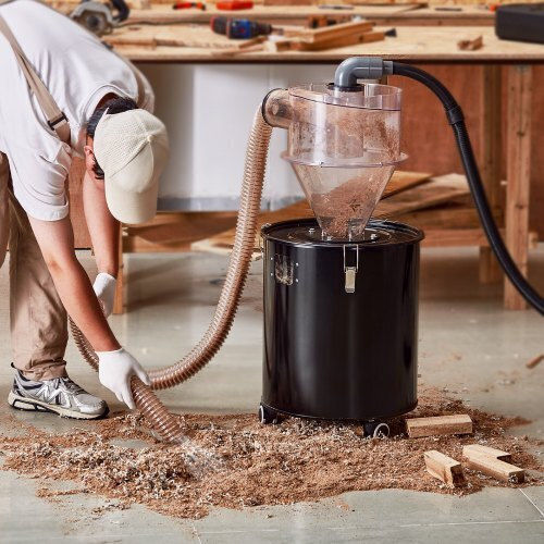 Separator de praf ciclon Vevor pentru aspirator, rezervor de 4", 50L