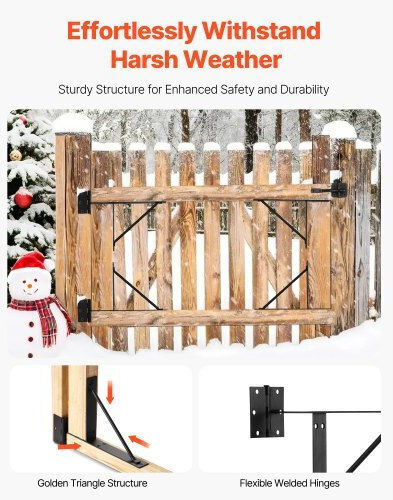 Vevor Iron Gate Corner Bracket Set Anti-Sag 2 Pieces Mkzjxxktzx2jogdjhv0