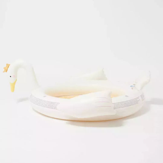 Sunnylife Princess Swan Piscină Rotundă Pentru Copii PVC Gonflabilă 55lt 135x41cm