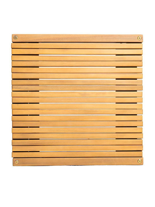 Hilfsmittel Gartentisch für Kleine Außenräume aus Akazie Ausziehbar Natürlich 50(+30)×50×40cm E2340
