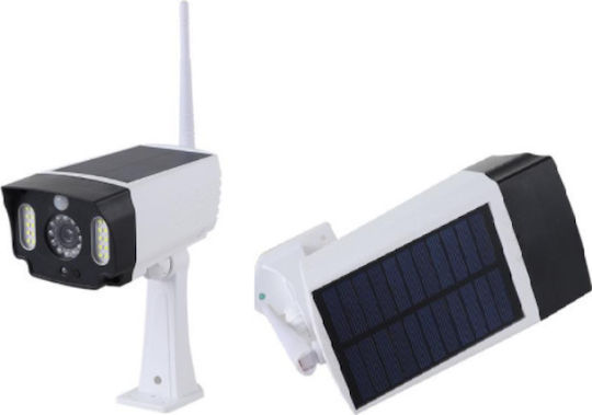 Acp Fake Bullet Surveillance Camera Solar LED Light White