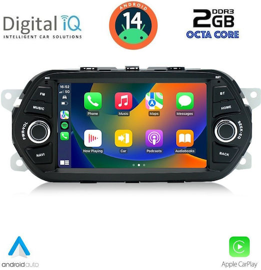 Digital IQ Auto-Audiosystem für Fiat E-Commerce-Website 2015-2023 (Bluetooth/USB/AUX/WiFi/GPS/Apple-Carplay/Android-Auto) mit Touchscreen 7"