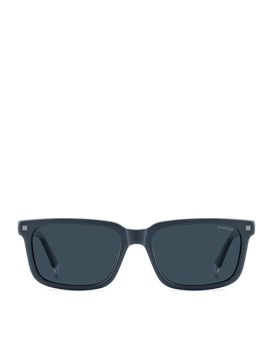 Polaroid Men's Sunglasses with Navy Blue Plastic Frame and Blue Lens pld4174/s/x PJP/C3