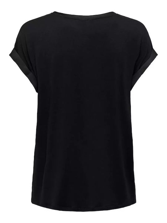 Damen Bluse Satin Kurzärmelig Black
