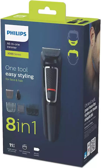 Philips Multigroom Series 3000 MG3730/15 Rechargeable Hair Clipper Black