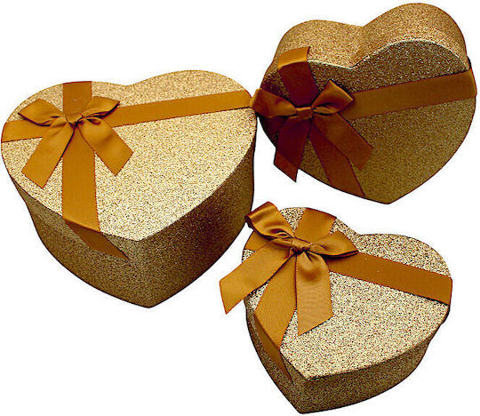 Box für Geschenke Gold 3Stück