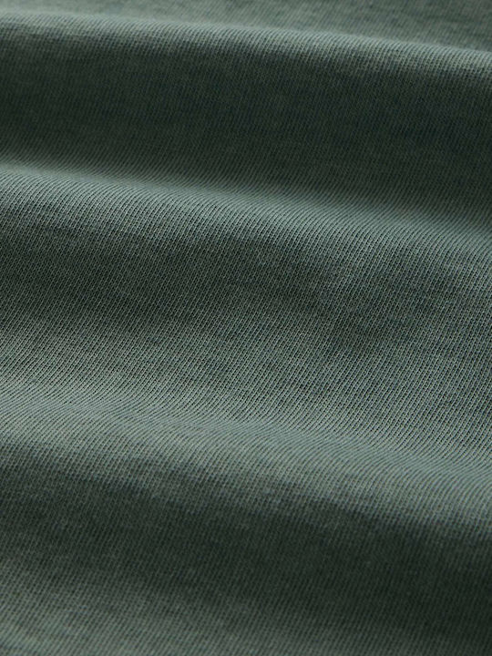 Women's Crop Top Cotton Gasoline Green