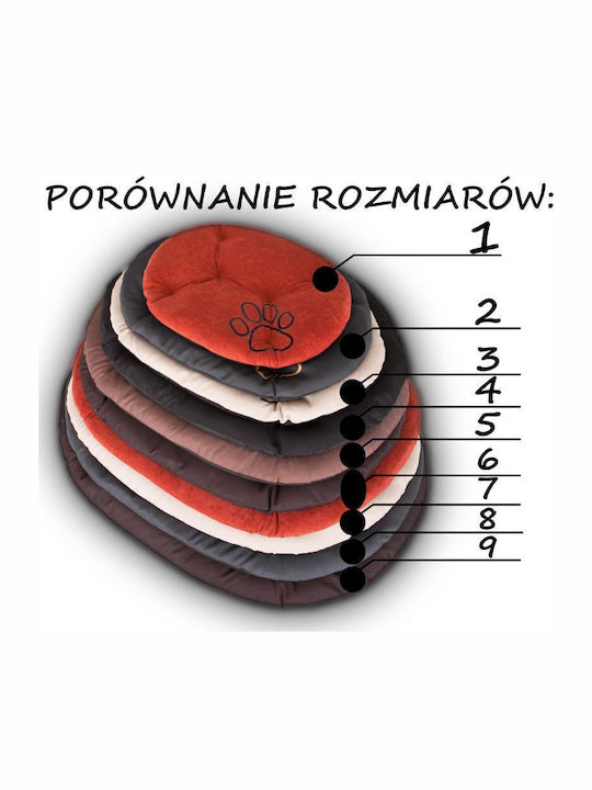 Hobbydog Μαξιλάρι Σκύλου Οβάλ Γκρι 75x58εκ.