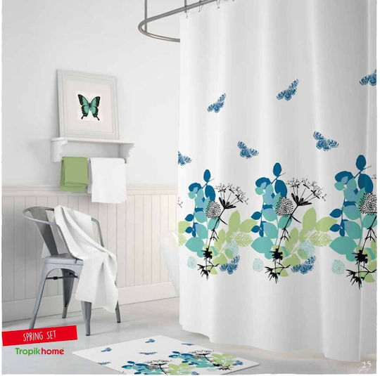 Tropik Home Душ завеса Тъканна 180x200см Spring