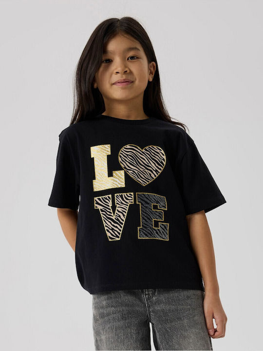 Kids' Shirt Short Sleeve Black Heart
