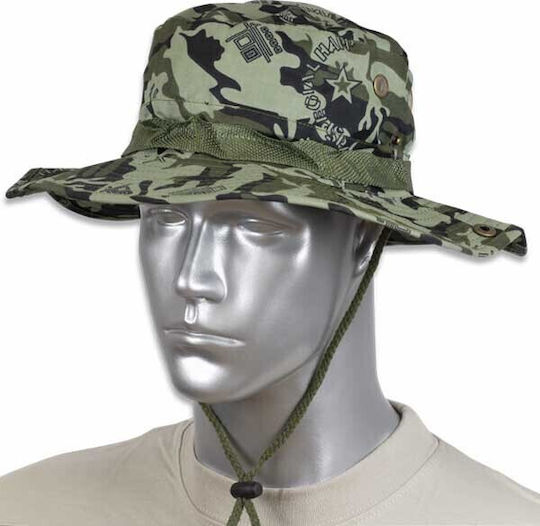 Albainox Boonie Jungle Hunting Hat Camouflage Green Camo Green 30598