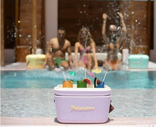Polarbox Classic & Pop Style Portable Fridge 20lt Purple Yellow
