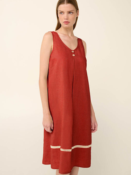 Sommer Midi Damenkleid Beiges Haut