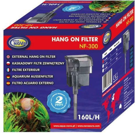Aqua Nova Pendant Aquarium Filter for Aquariums Up to 300lt with Power 3W
