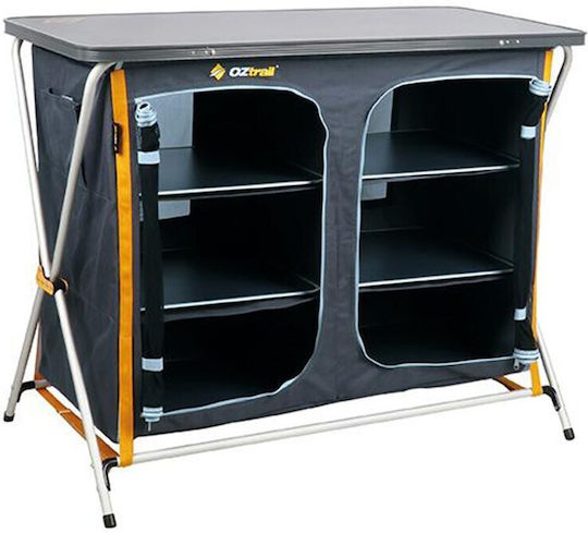OZtrail Deluxe Ντουλάπα Αλουμινίου για Camping Πτυσσόμενη 110xx90cm Γκρι